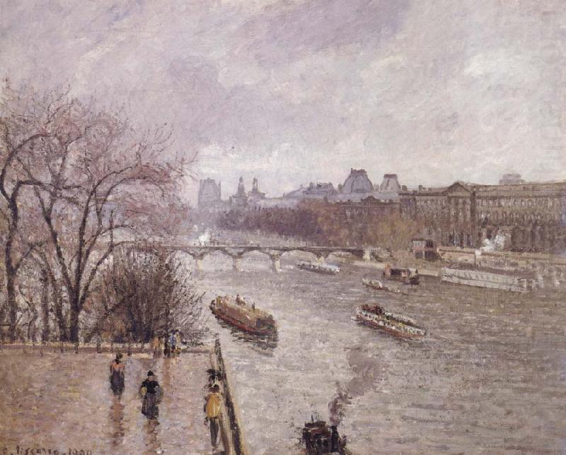 Camille Pissarro The Louvre,morning,rainy weather china oil painting image